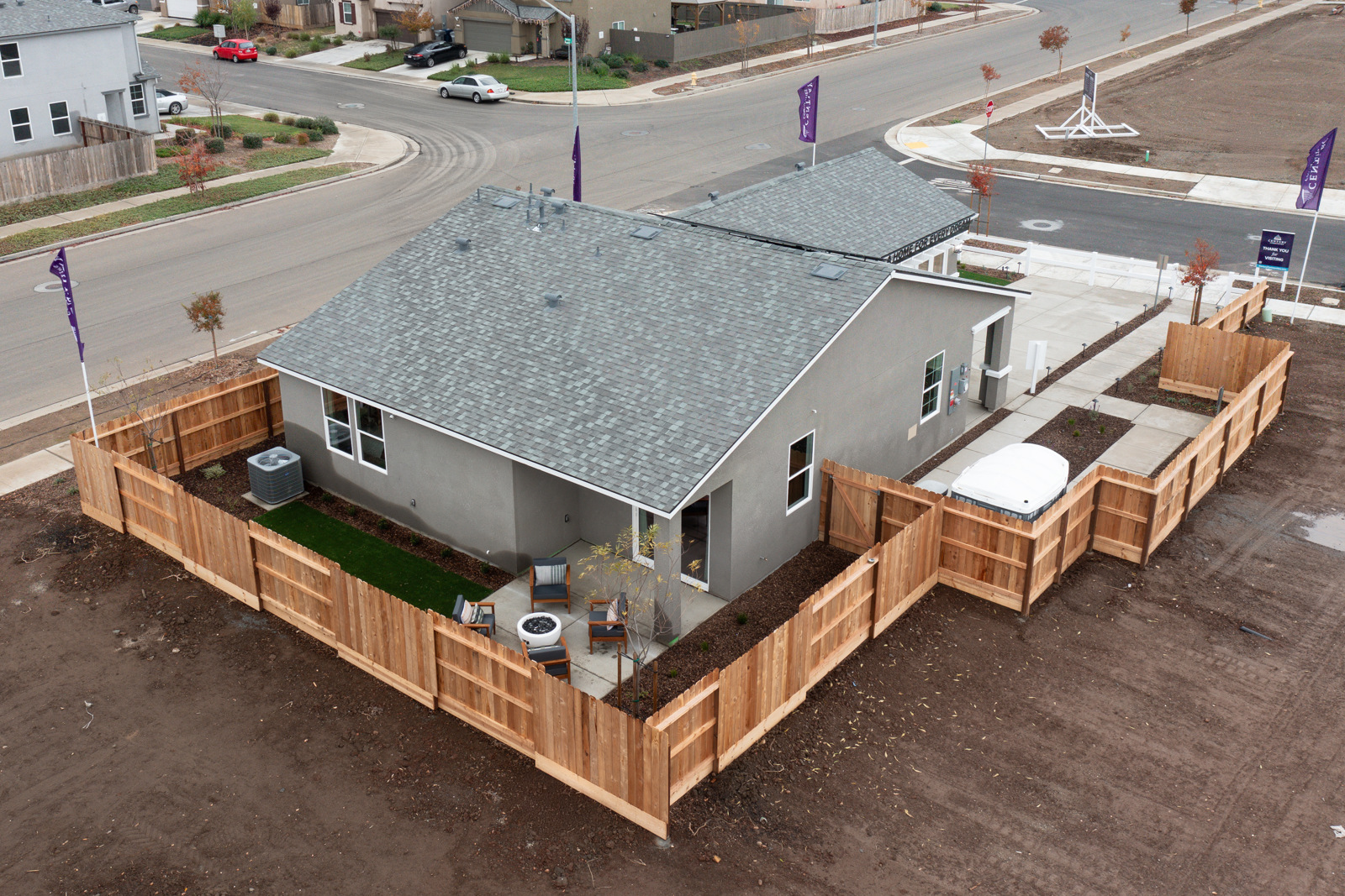 A roof of a house.