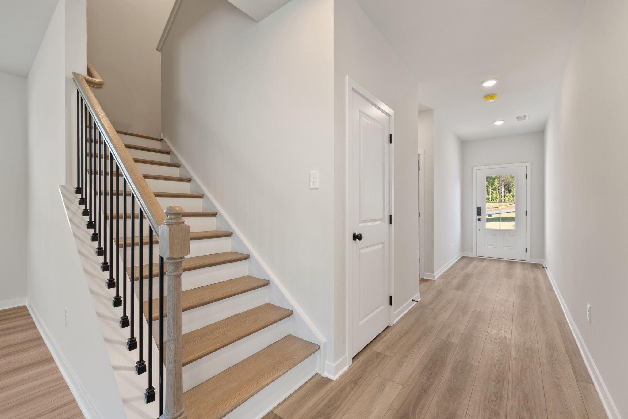 A staircase in a house.