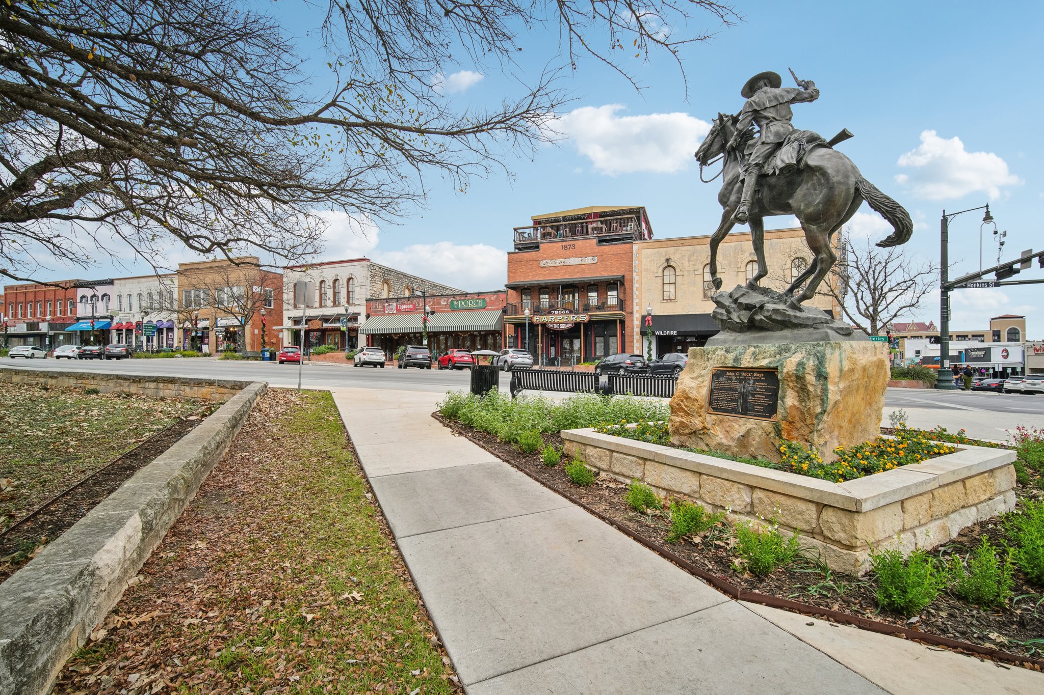 A statue of a person riding a horse.
