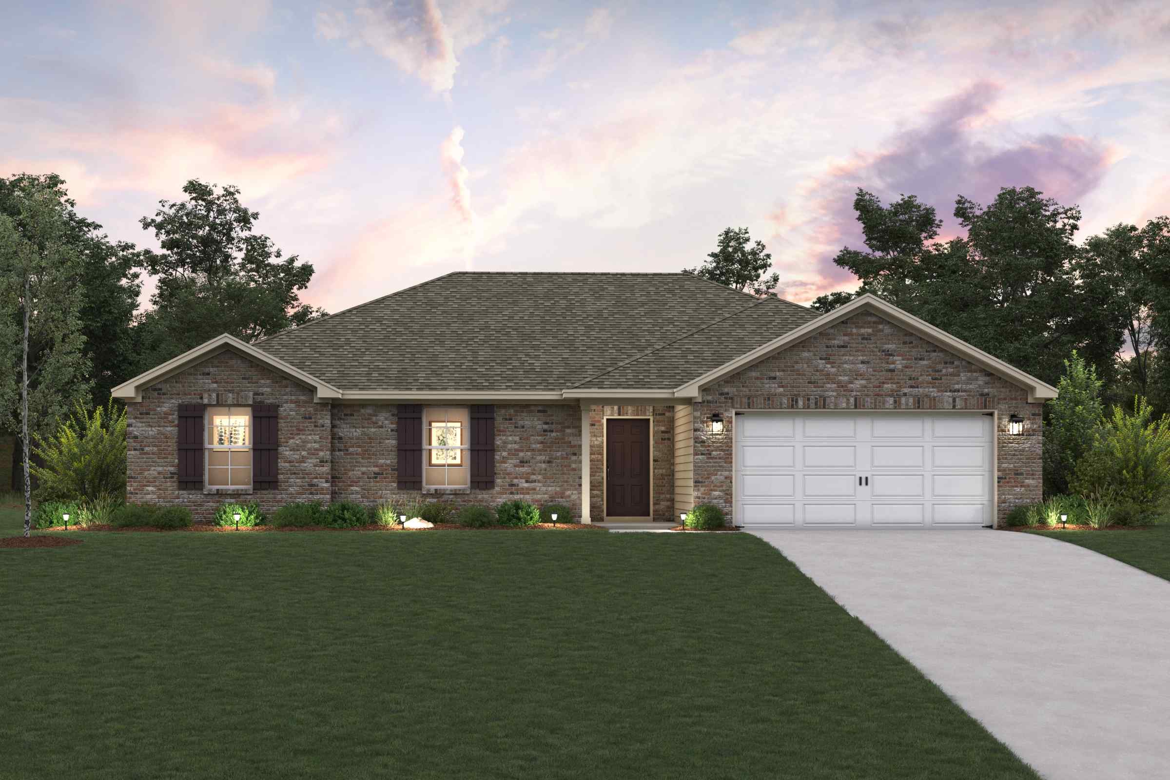 A house with a garage.