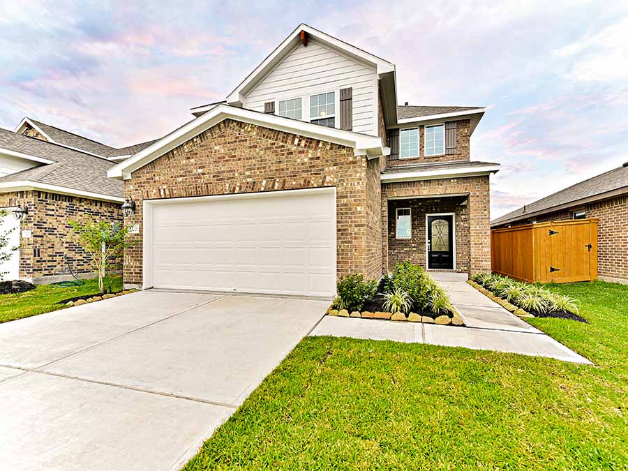 A house with a garage.