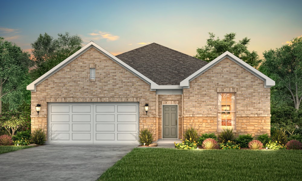 A house with a garage.