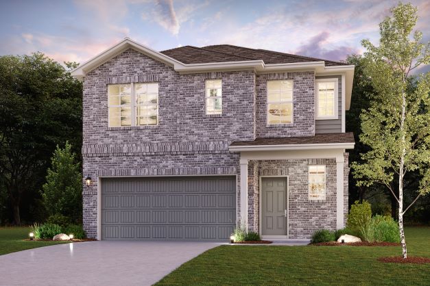 A house with a garage.