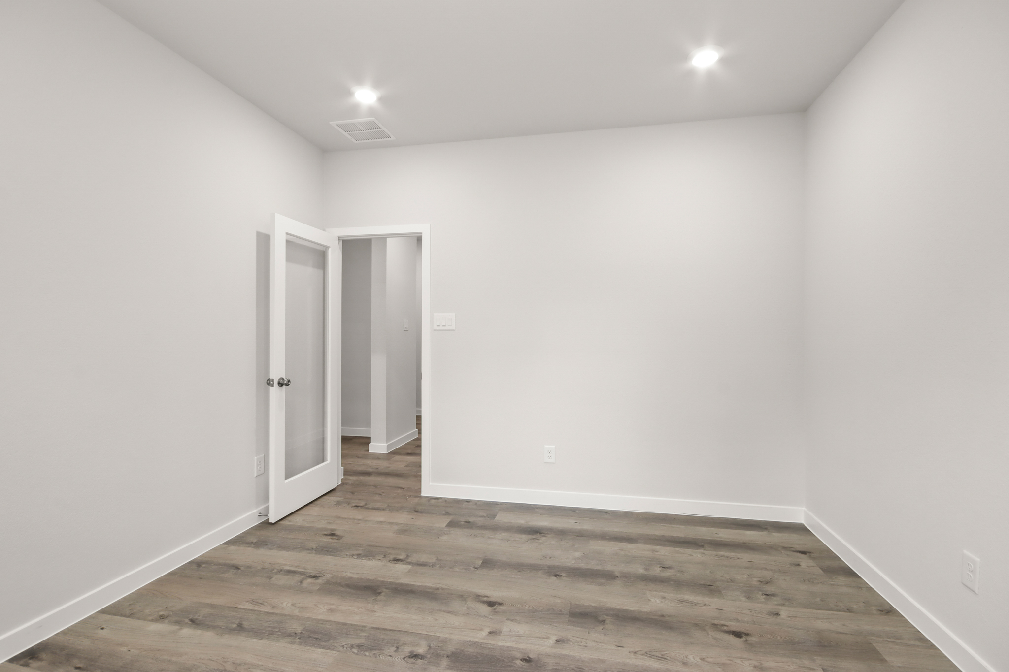 A room with white walls.