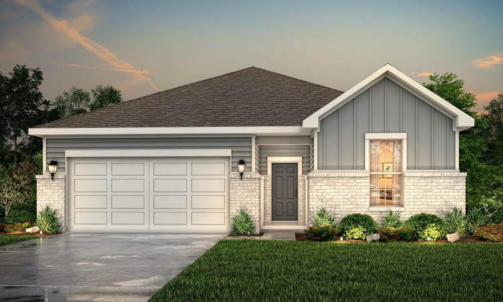 A house with a garage.