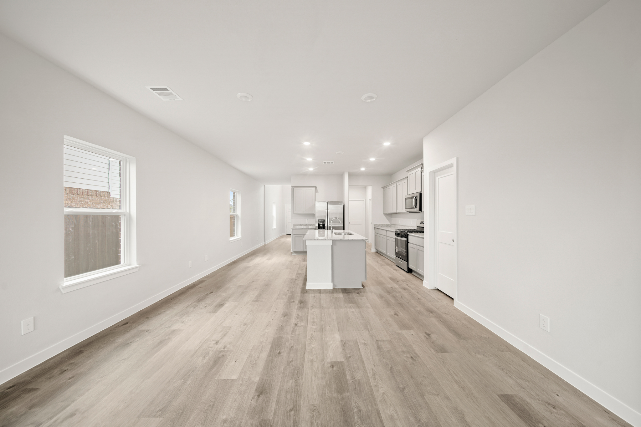 A large empty kitchen.