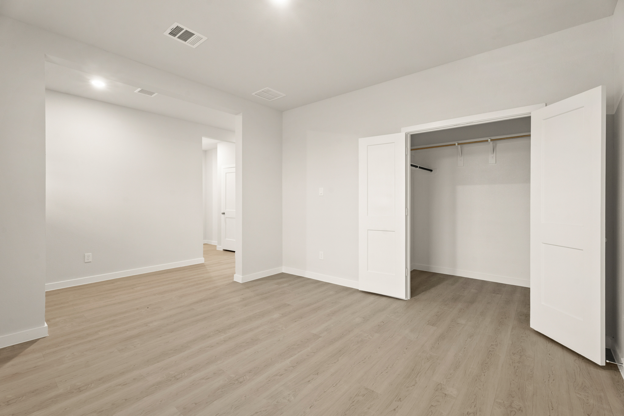 A room with white walls.