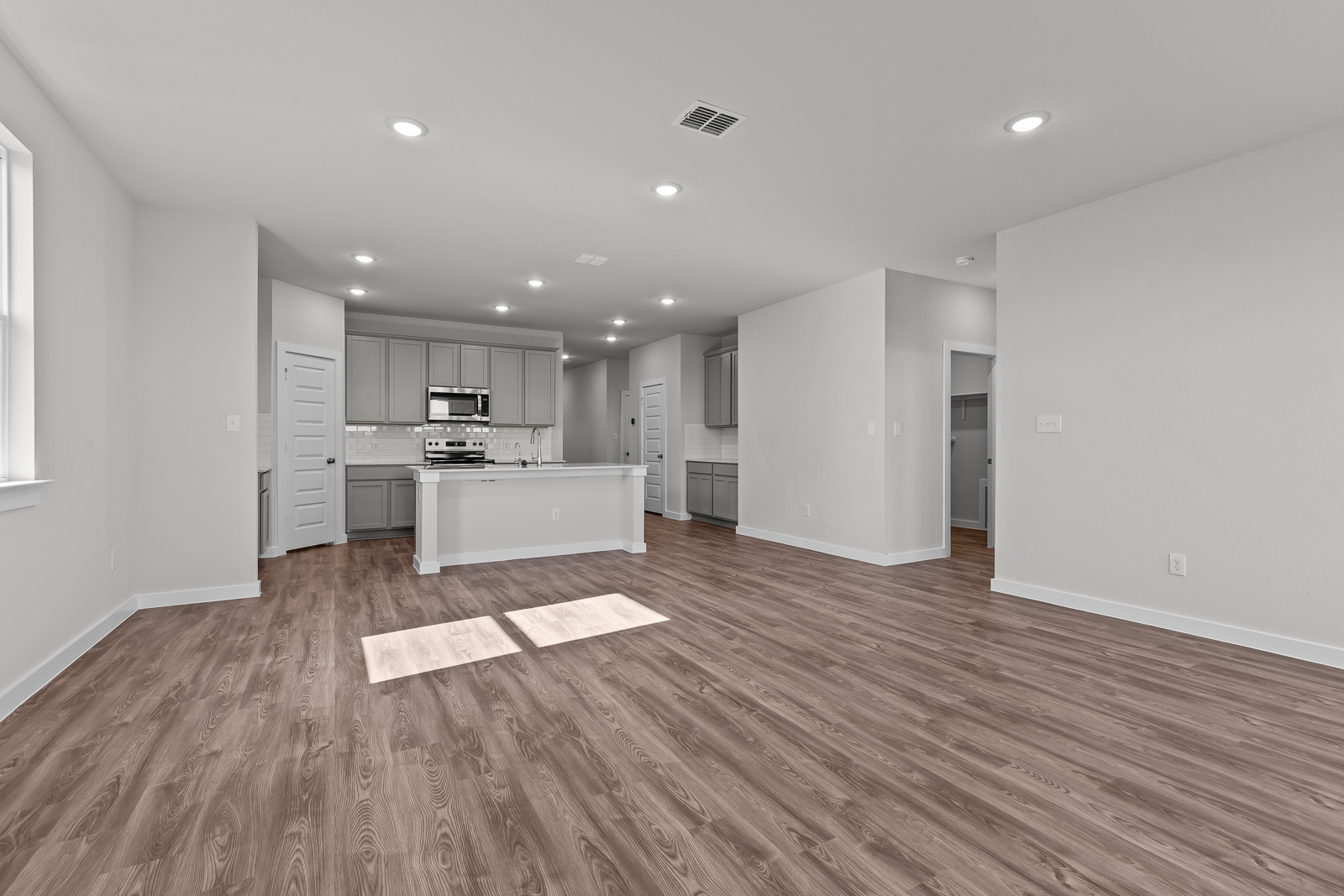 A large empty kitchen.