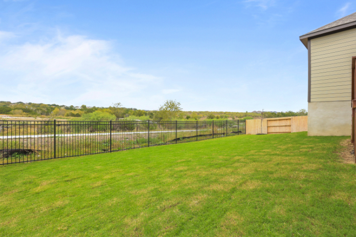 A fenced in field.