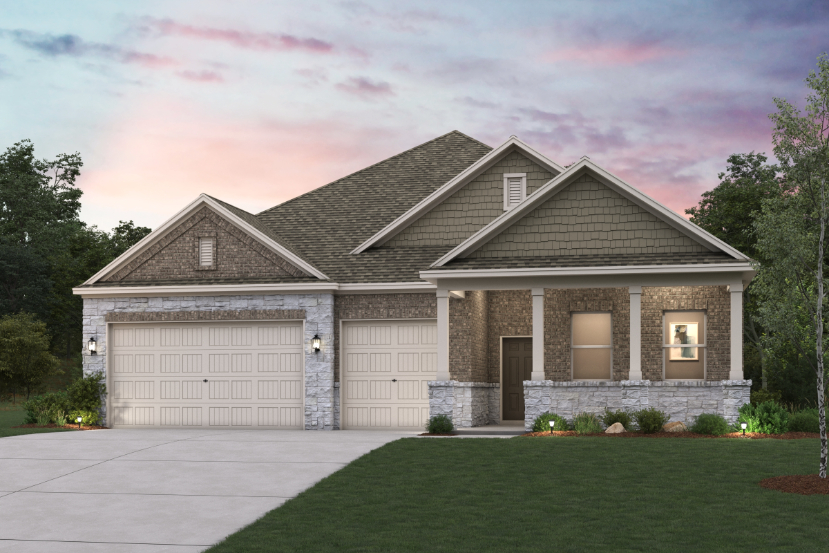 A house with a garage.