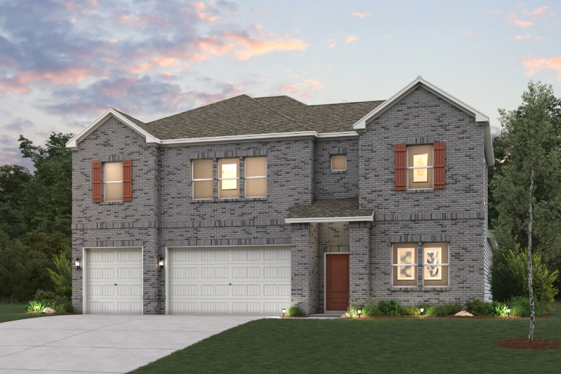 A house with a garage.