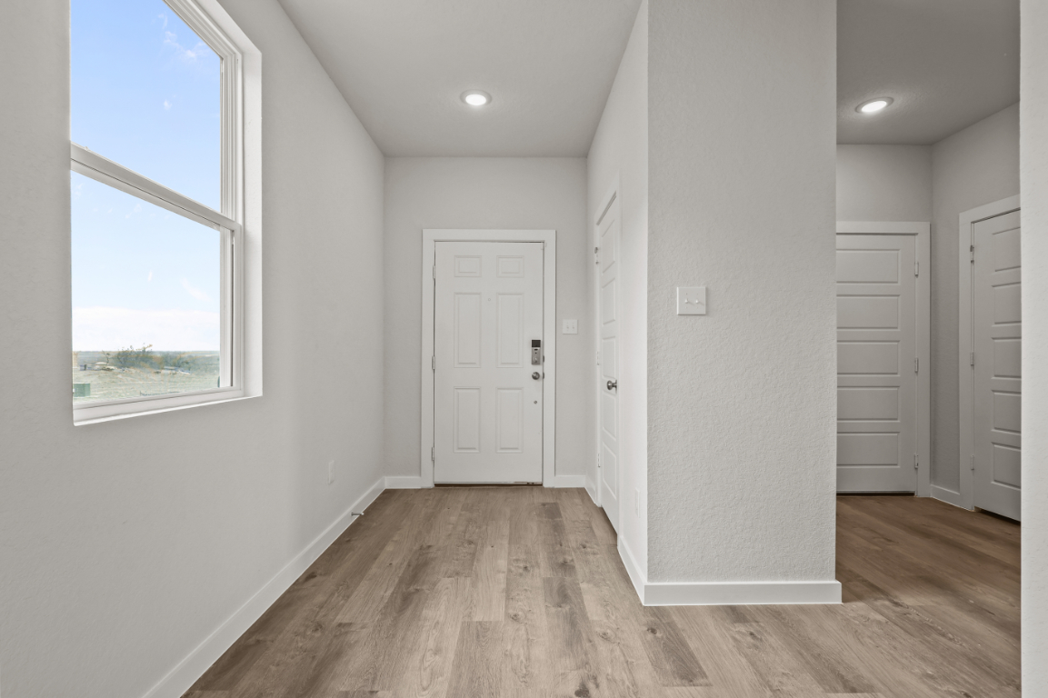 A room with white doors.