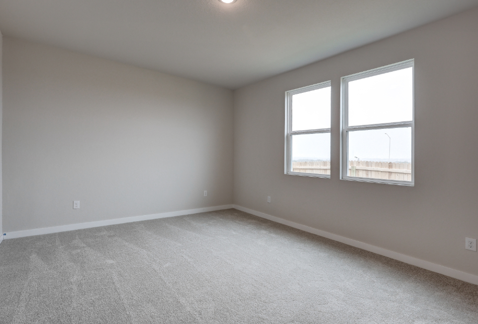 A room with windows.