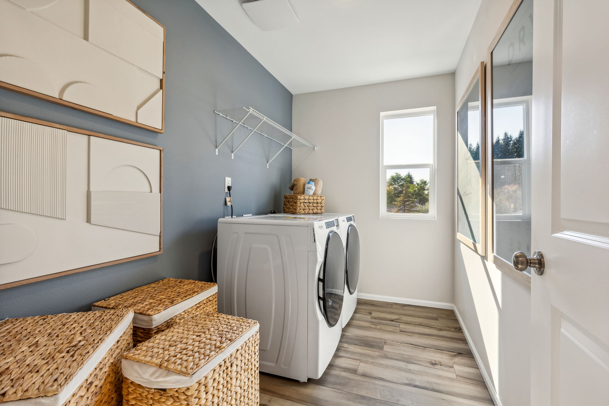 A room with a bed and a chair.