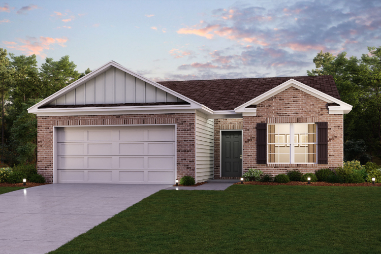A house with a garage.