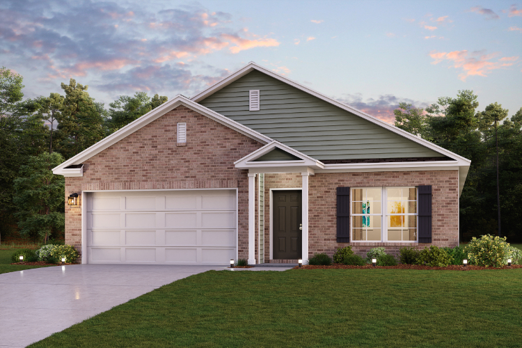 A house with a garage.