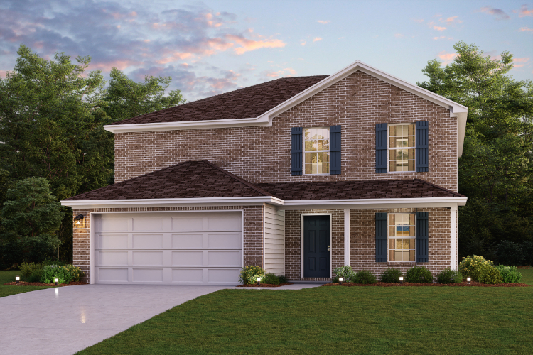 A house with a garage.